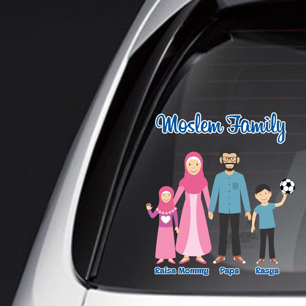 Detail Stiker Mobil Keluarga Nomer 4