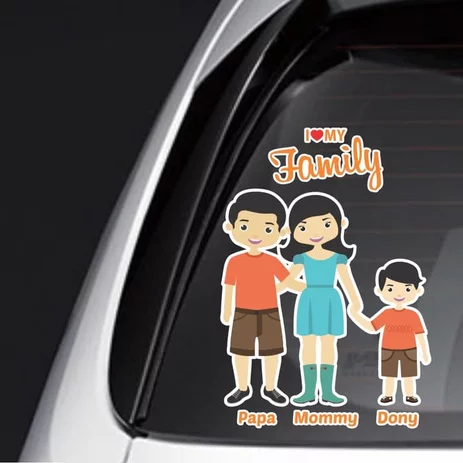 Detail Stiker Mobil Keluarga Nomer 35