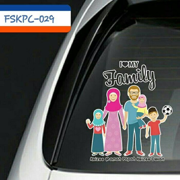 Detail Stiker Mobil Keluarga Nomer 5