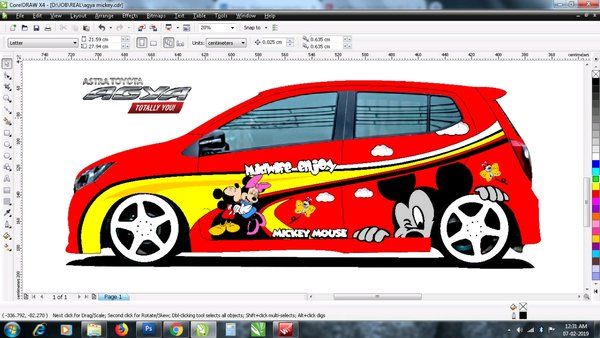 Detail Stiker Mobil Mickey Mouse Nomer 23