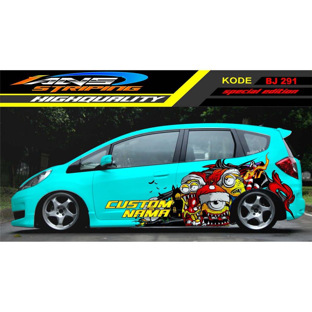 Detail Stiker Mobil Minion Nomer 15