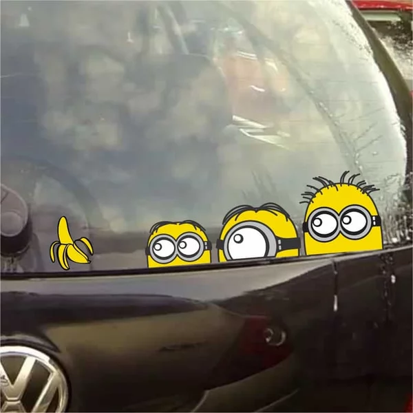 Detail Stiker Mobil Minion Nomer 25