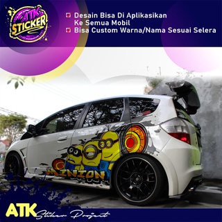 Detail Stiker Mobil Minion Nomer 50