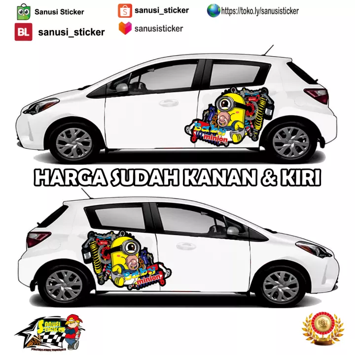 Detail Stiker Mobil Minion Nomer 10