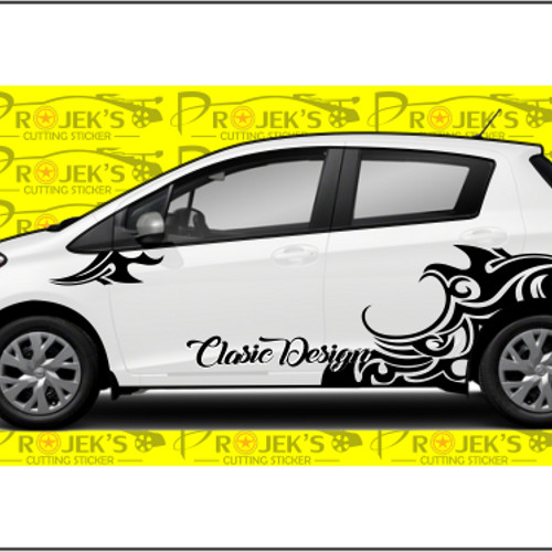 Detail Stiker Mobil Motif Batik Nomer 2