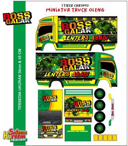 Detail Stiker Mobil Oleng Nomer 13