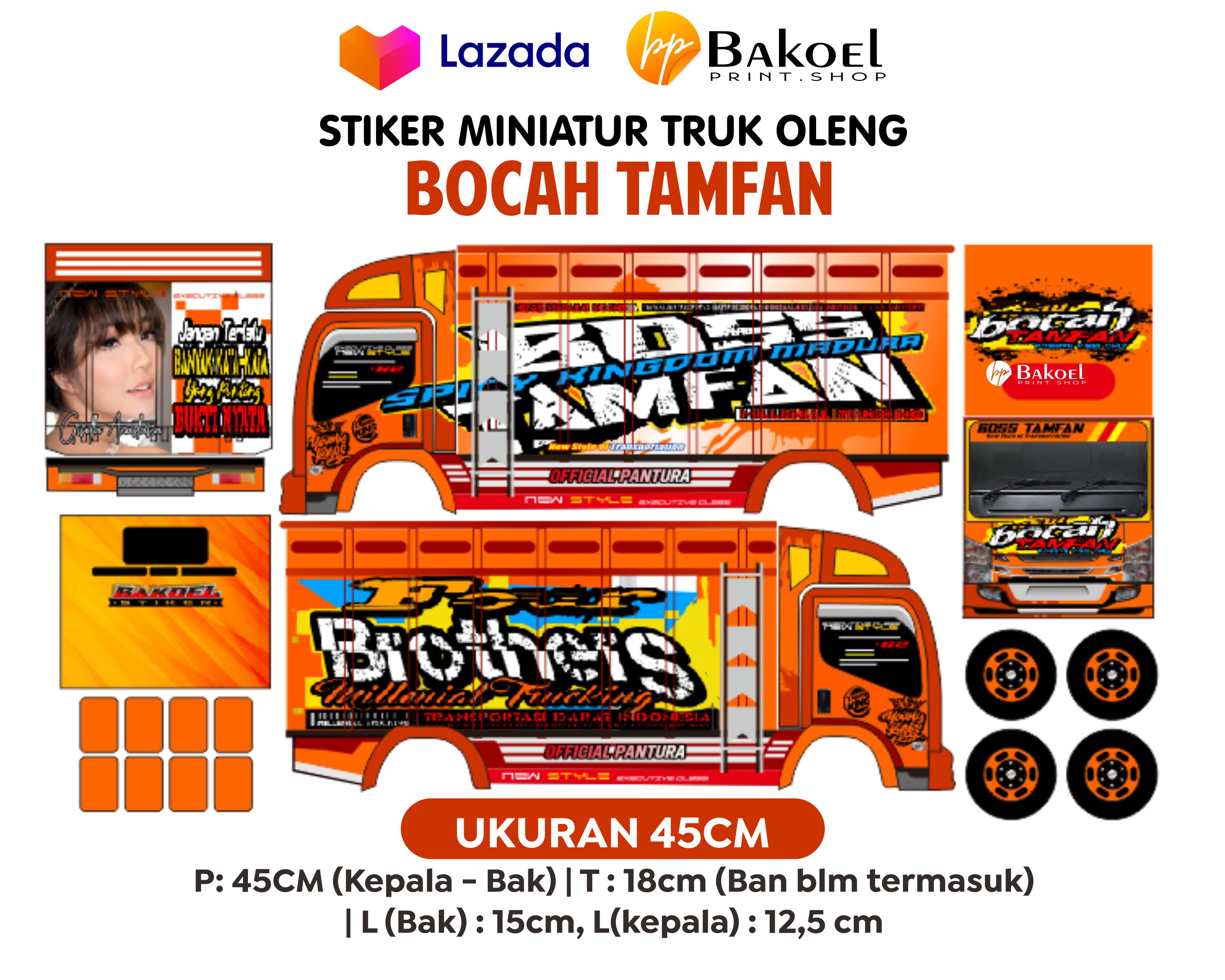 Detail Stiker Mobil Oleng Nomer 19