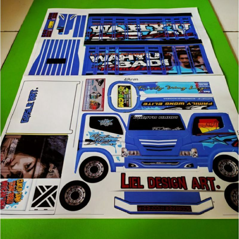 Detail Stiker Mobil Oleng Nomer 44