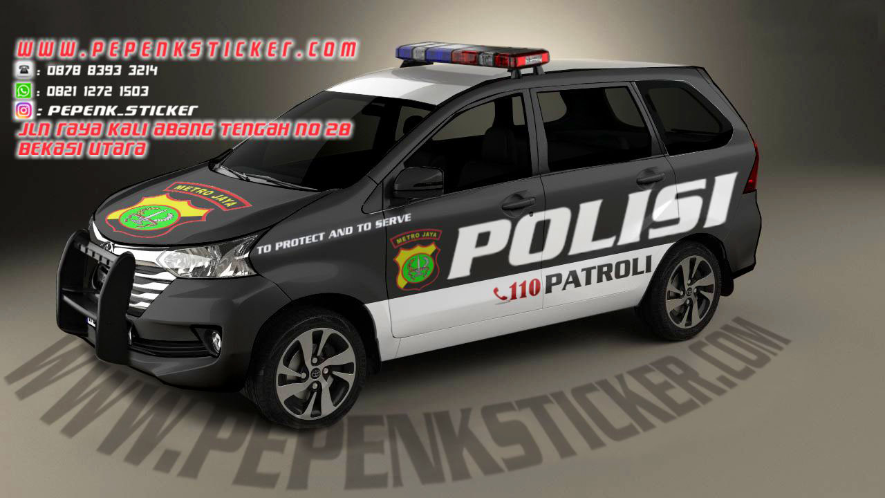 Detail Stiker Mobil Polisi Nomer 6