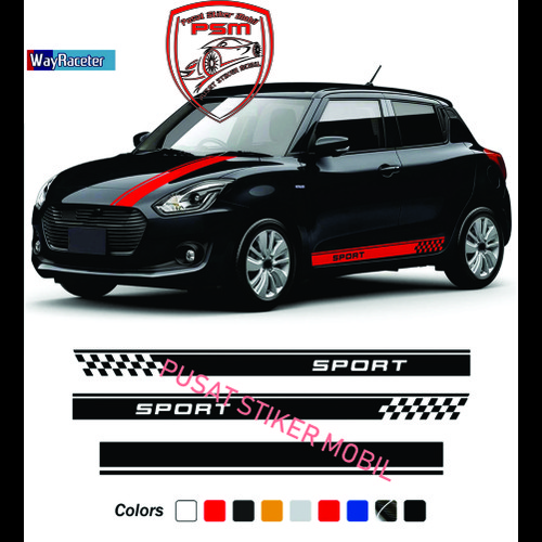 Detail Stiker Mobil Swift Nomer 45