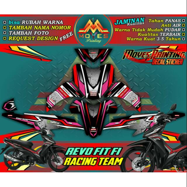 Detail Stiker Motor Balap Road Race Nomer 21