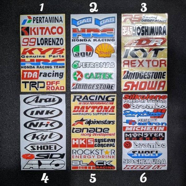 Detail Stiker Motor Balap Road Race Nomer 39