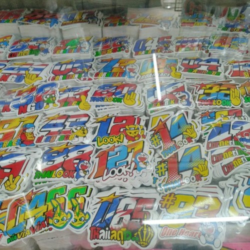 Detail Stiker Motor Balap Road Race Nomer 44