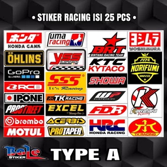 Detail Stiker Motor Balap Road Race Nomer 8