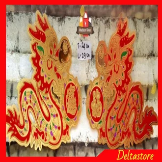 Detail Stiker Naga Emas Nomer 50