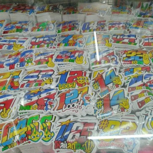 Detail Stiker No Start Nomer 45