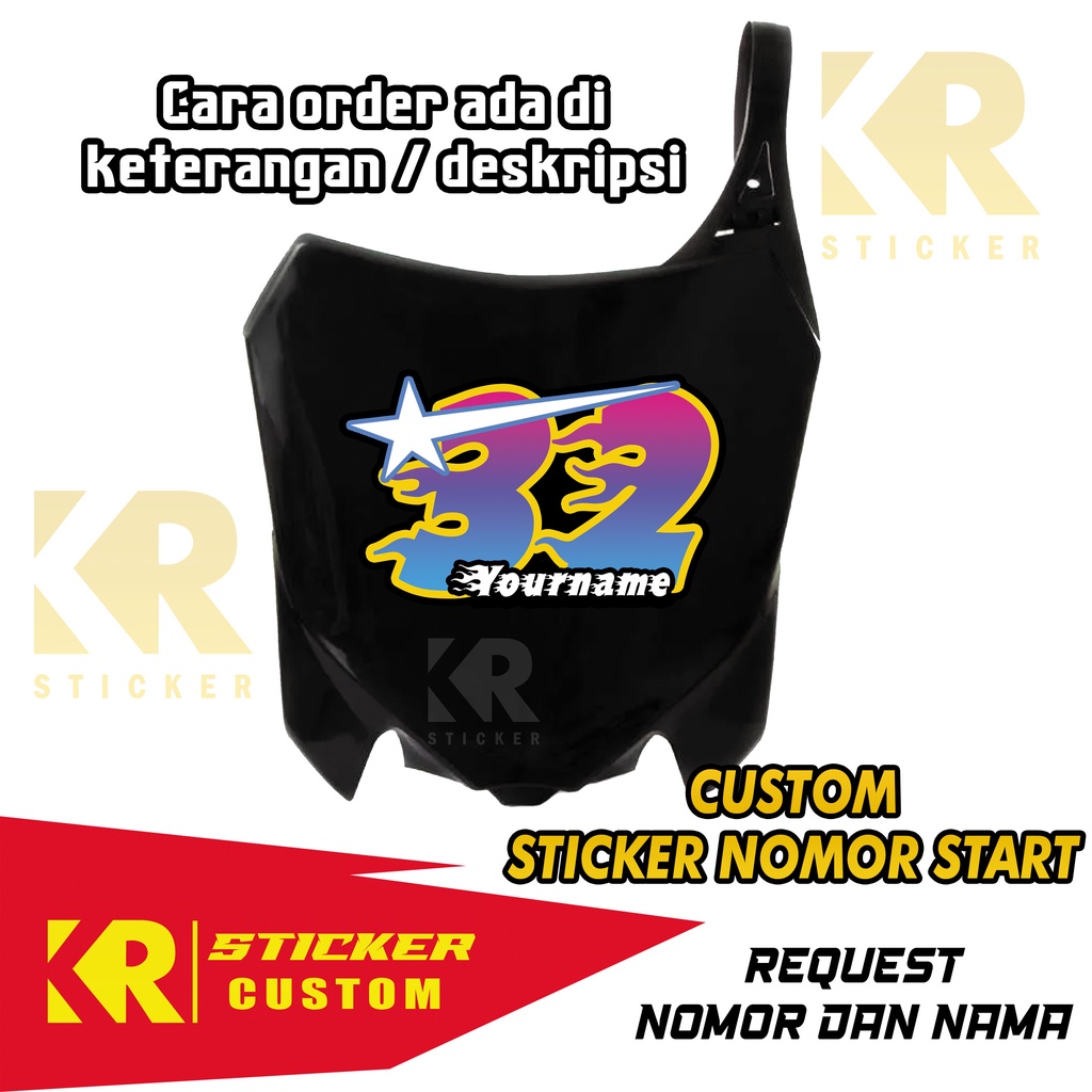 Detail Stiker No Start Nomer 46