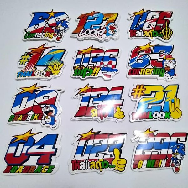 Detail Stiker Nomor Balap Nomer 22