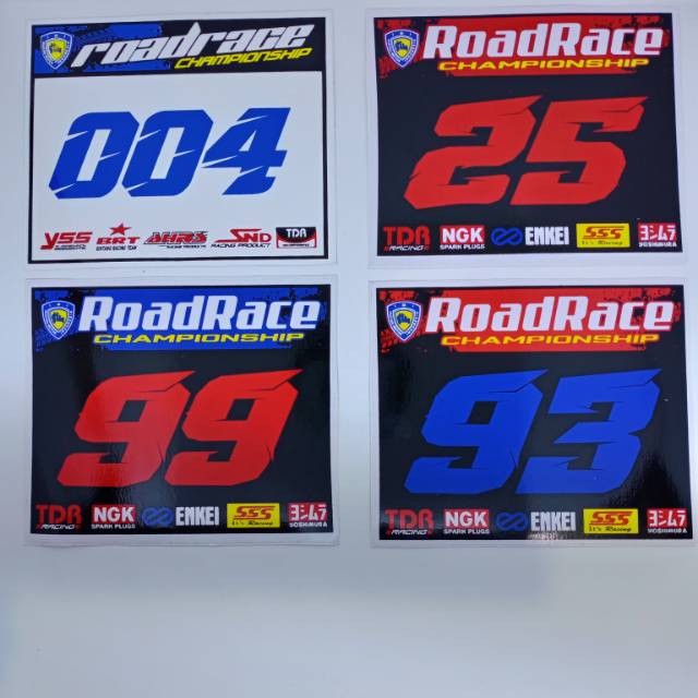 Detail Stiker Nomor Balap Road Race Nomer 20