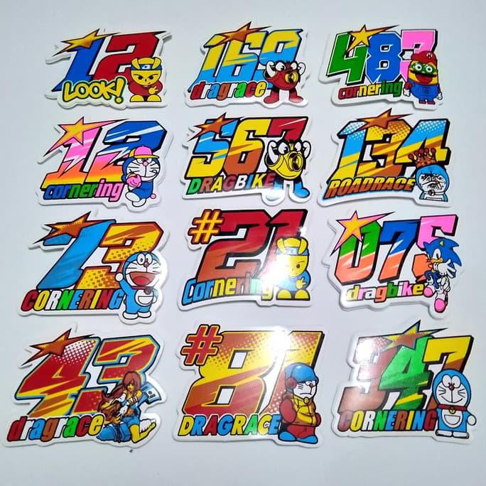 Detail Stiker Nomor Balap Tanpa Nama Nomer 33