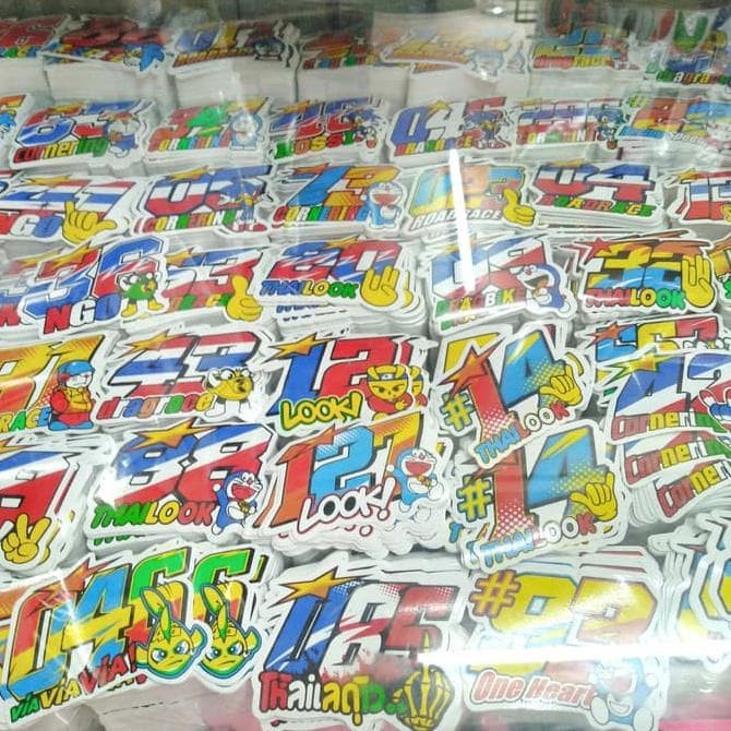 Detail Stiker Nomor Drag Nomer 19