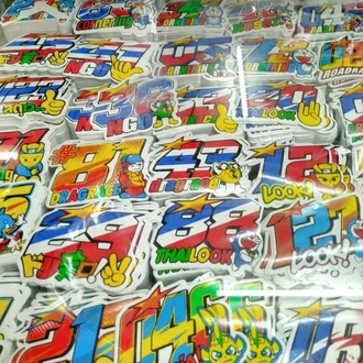 Detail Stiker Nomor Drag Nomer 21