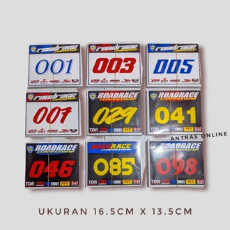 Detail Stiker Nomor Road Race Nomer 12