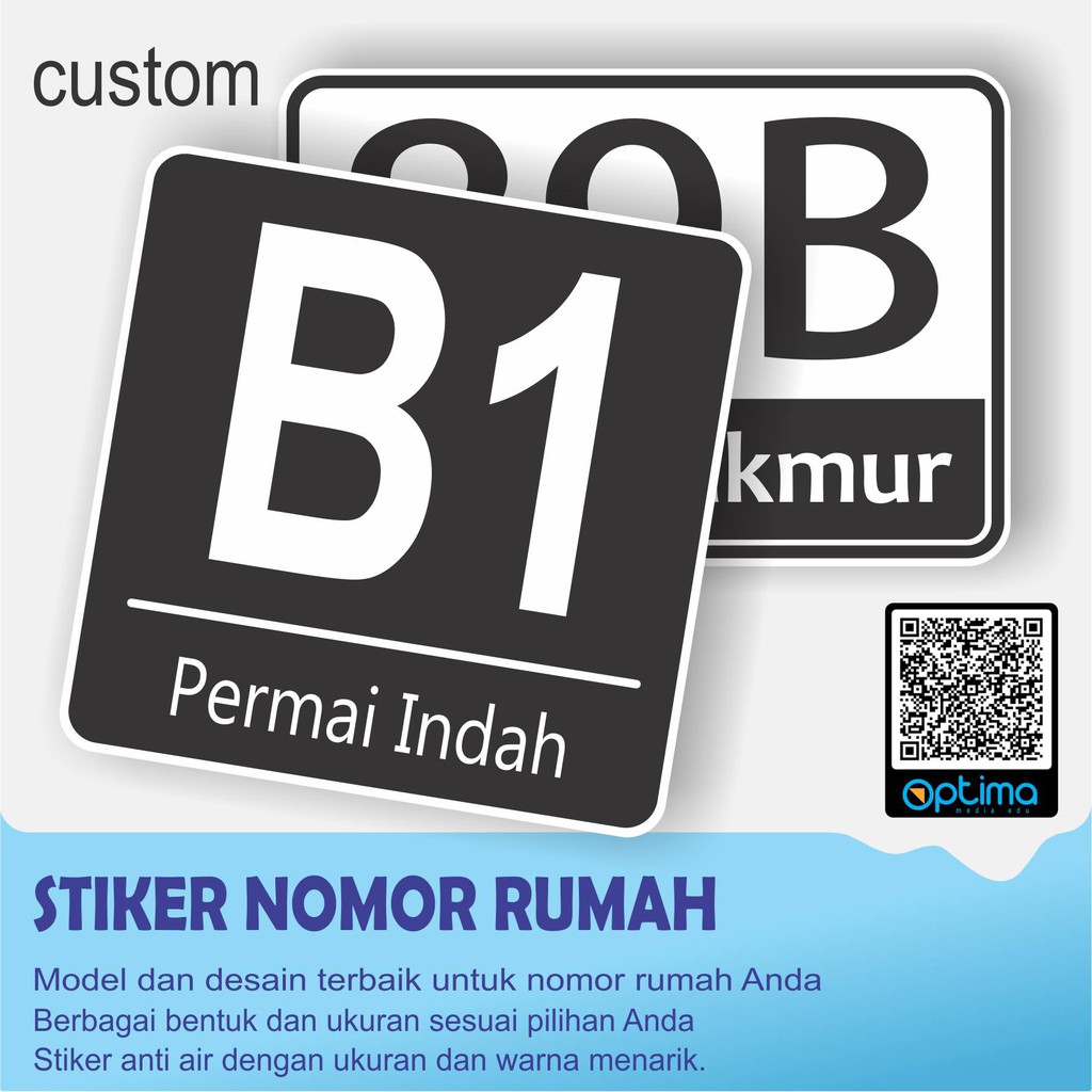 Detail Stiker Nomor Rumah Nomer 3