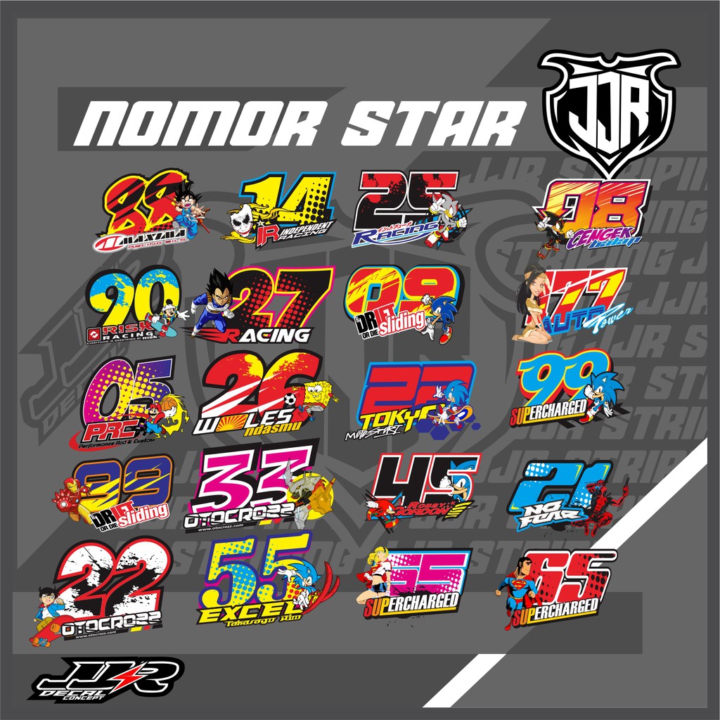 Detail Stiker Nomor Start Road Race Nomer 4