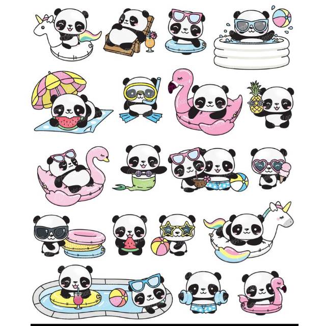 Detail Stiker Panda Lucu Nomer 6