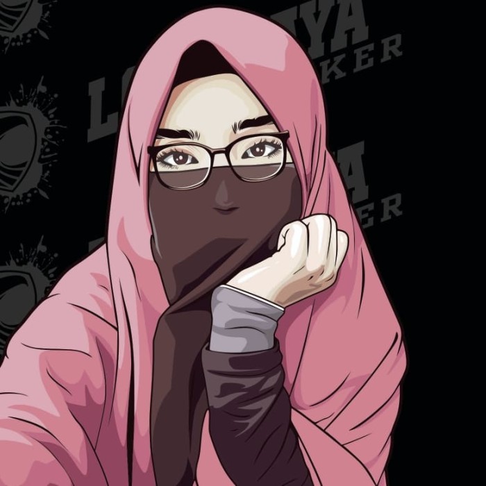 Detail Stiker Perempuan Berhijab Nomer 11