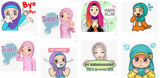 Detail Stiker Perempuan Berhijab Nomer 25