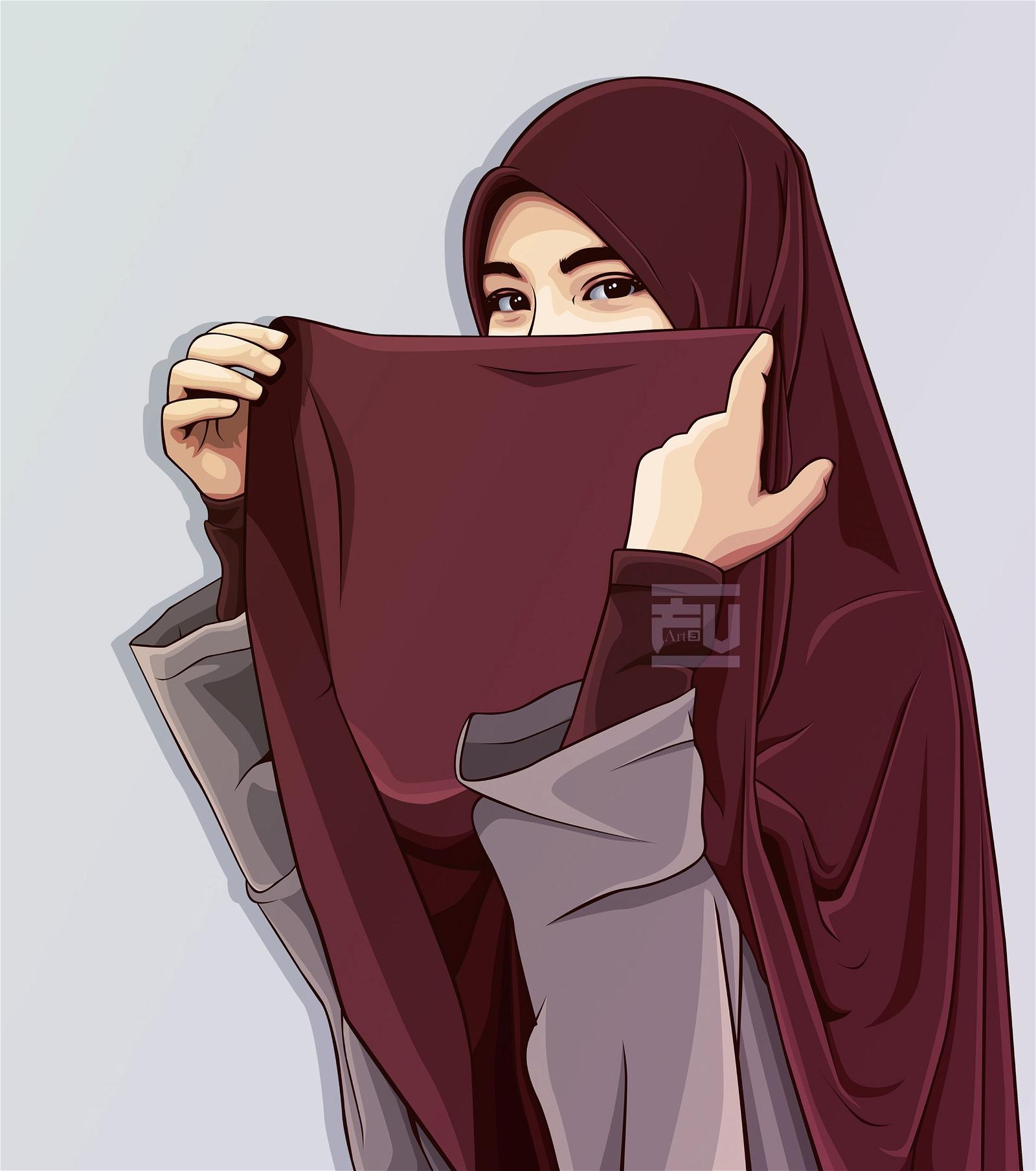 Detail Stiker Perempuan Berhijab Nomer 31