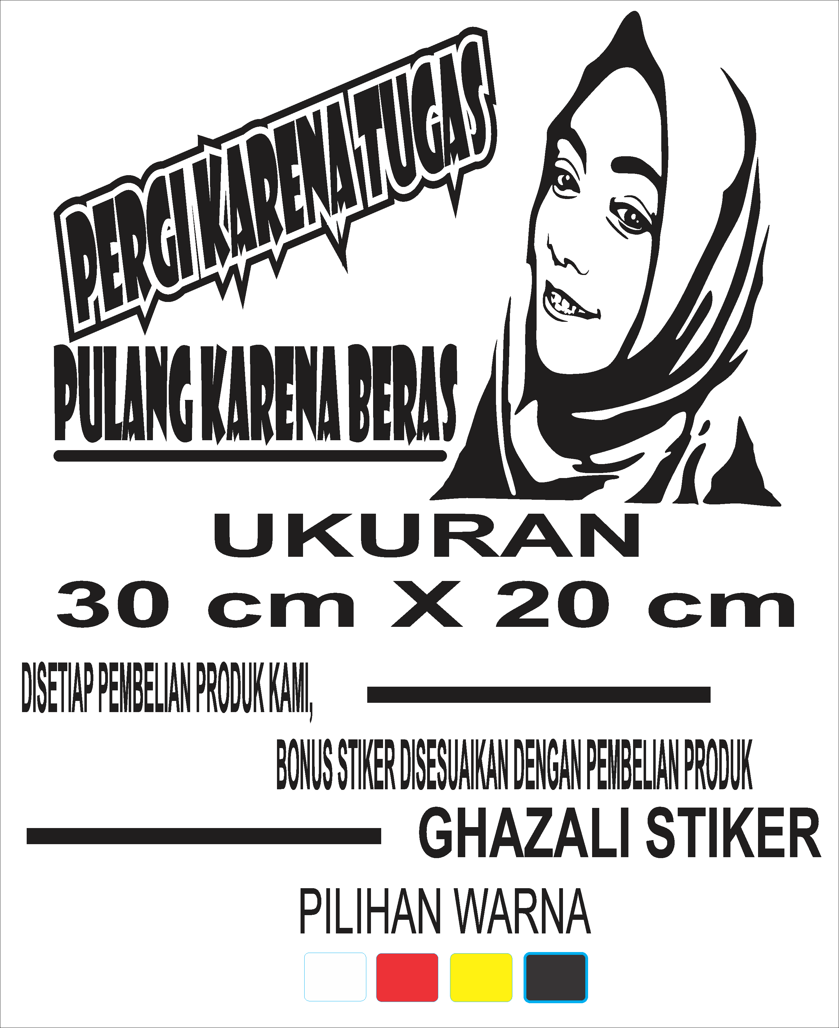 Detail Stiker Perempuan Berhijab Nomer 33