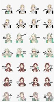 Detail Stiker Perempuan Berhijab Nomer 42