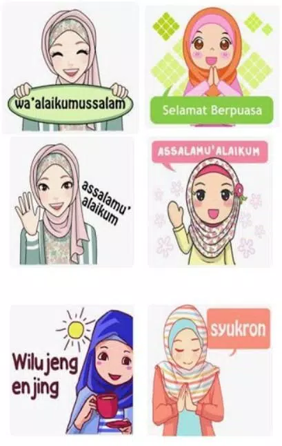 Detail Stiker Perempuan Berhijab Nomer 7