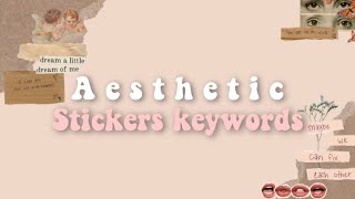 Aesthetic Picsart Keywords For Stickers | Aesthetic Picsart Codes - Youtube