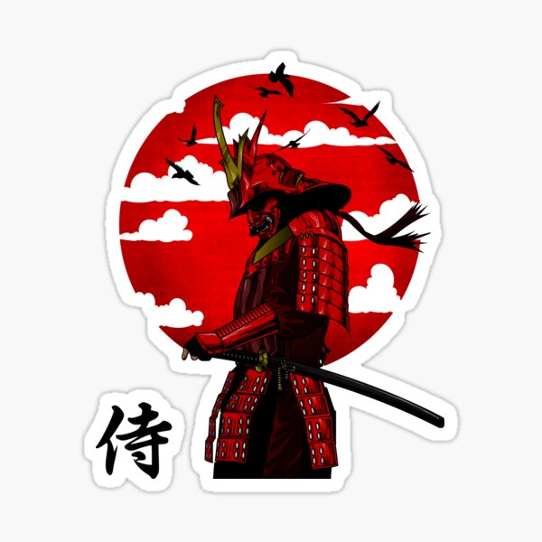 Detail Stiker Samurai Jepang Nomer 3