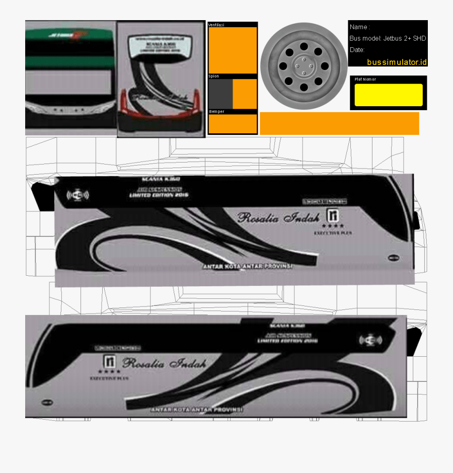 Detail Stiker Simulator Bus Nomer 16