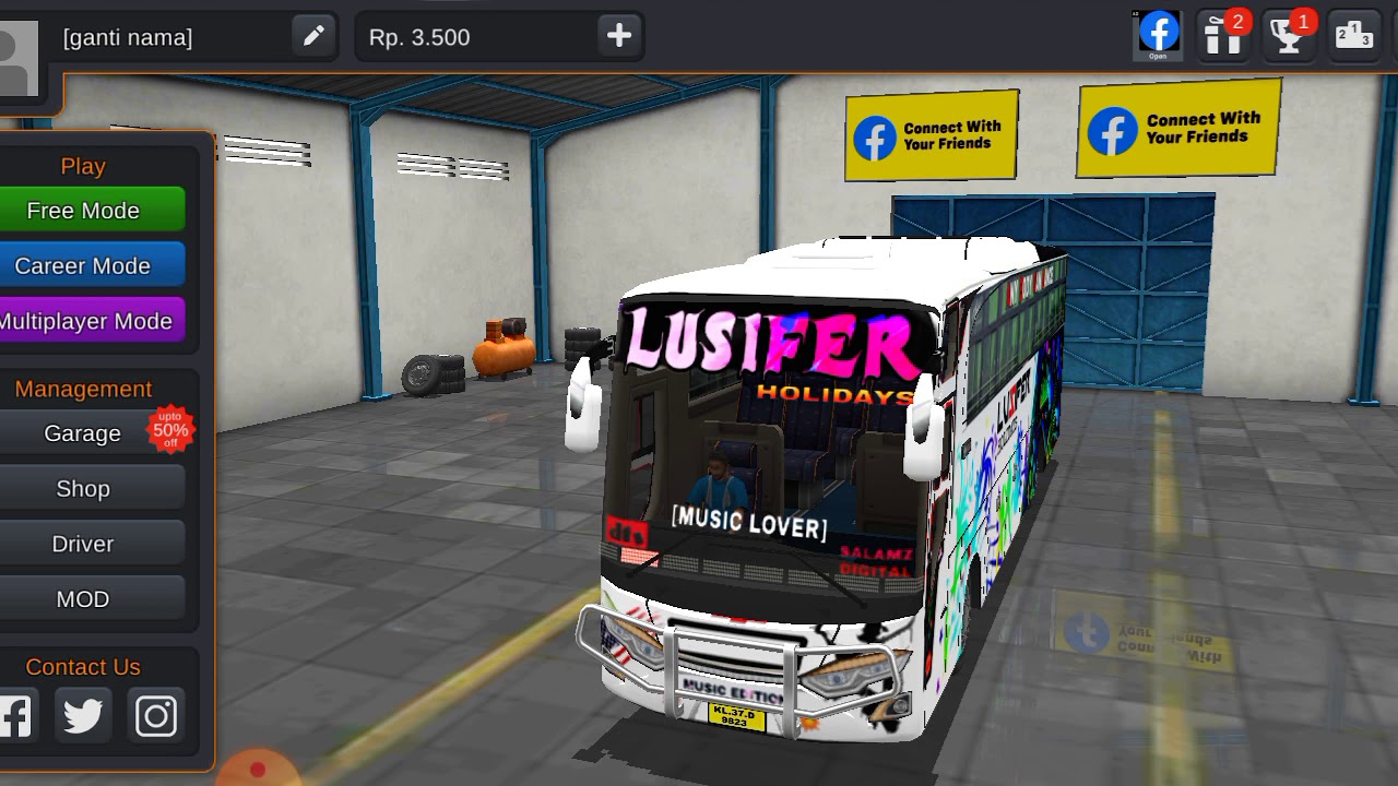 Detail Stiker Simulator Bus Nomer 46