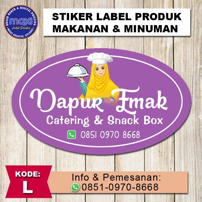 Detail Stiker Snack Unik Nomer 12