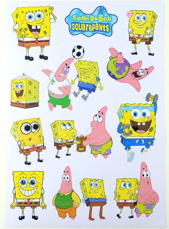 Detail Stiker Spongebob Nomer 25