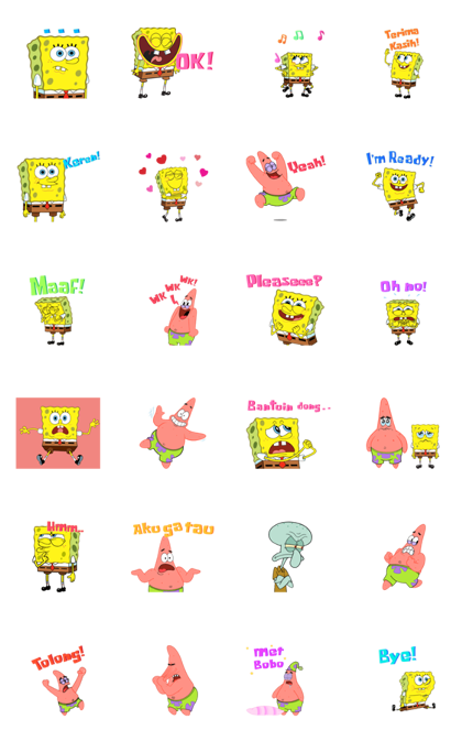 Detail Stiker Spongebob Nomer 26