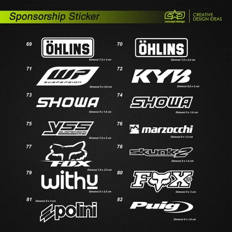 Detail Stiker Sponsor Balap Nomer 11