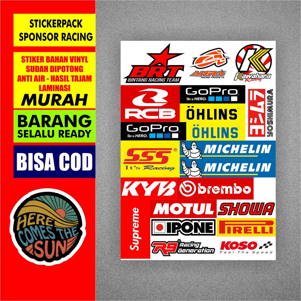 Detail Stiker Sponsor Balap Nomer 38