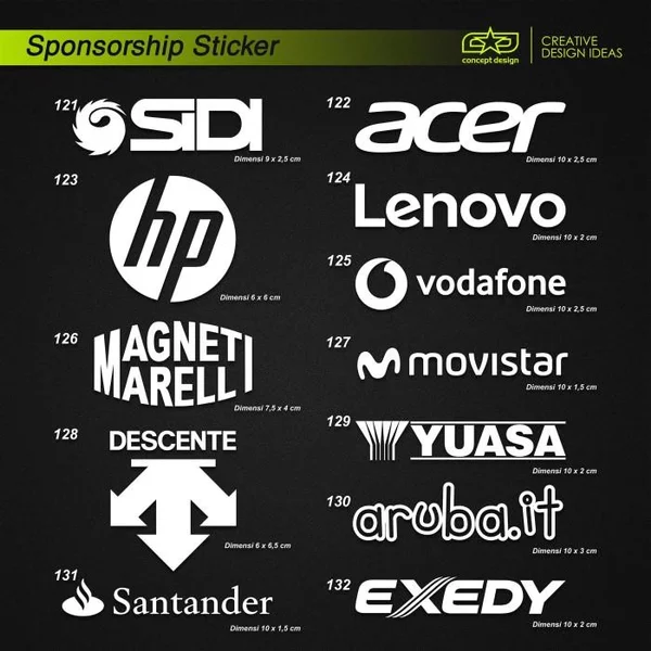 Detail Stiker Sponsor Balap Nomer 56