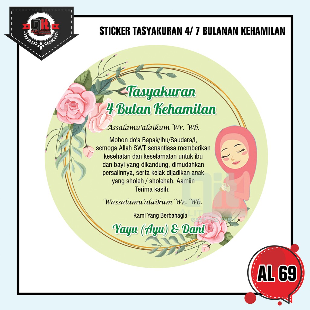 Detail Stiker Syukuran 4 Bulanan Nomer 14