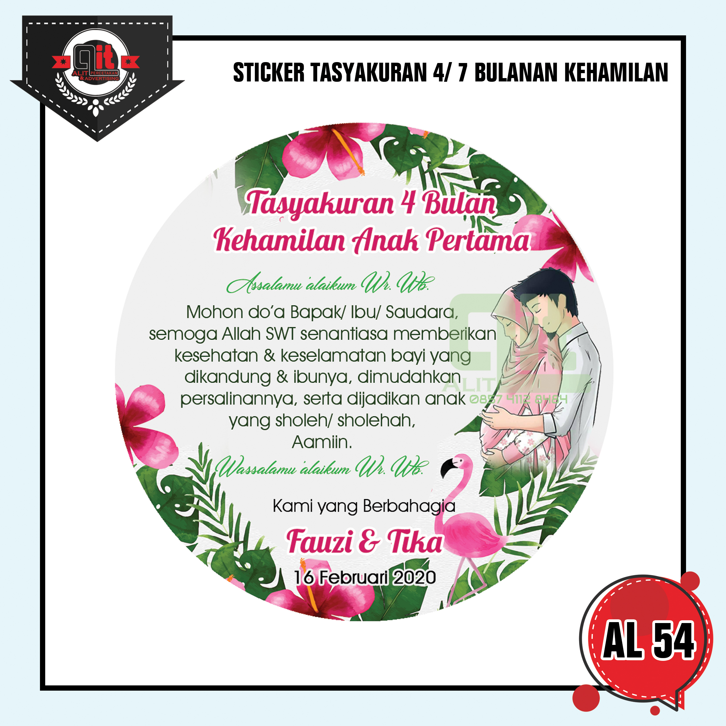 Detail Stiker Syukuran 4 Bulanan Nomer 24