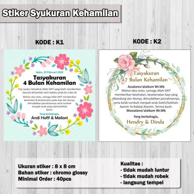 Detail Stiker Syukuran 4 Bulanan Nomer 4