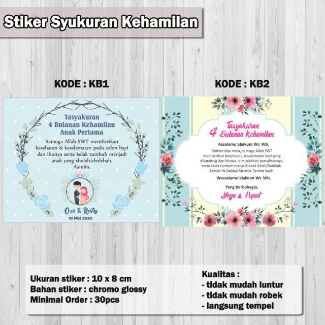 Detail Stiker Syukuran 4 Bulanan Nomer 37